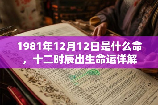 1981年12月12日是什么命，十二时辰出生命运详解