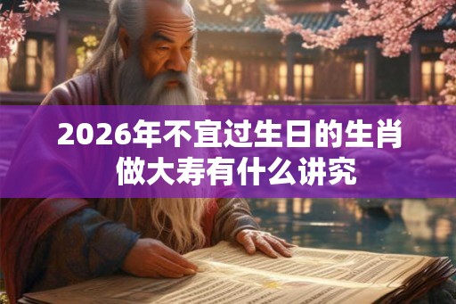 2026年不宜过生日的生肖 做大寿有什么讲究 2026年不宜过生日的生肖 做大寿有什么讲究