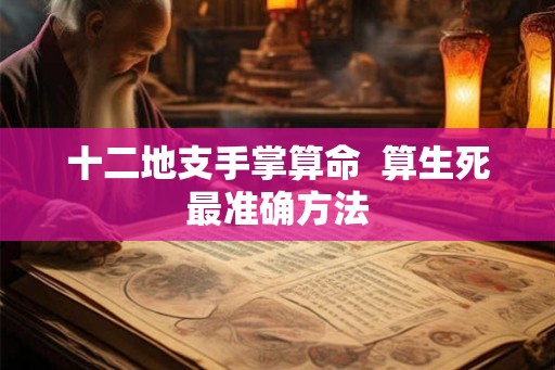 十二地支手掌算命  算生死最准确方法
