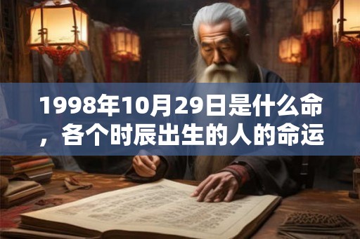 1998年10月29日是什么命,各个时辰出生的人的命运 1998年10月29日是什么命,各个时辰出生的人的命运