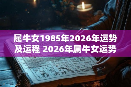 属牛女1985年2026年运势及运程 2026年属牛女运势如何