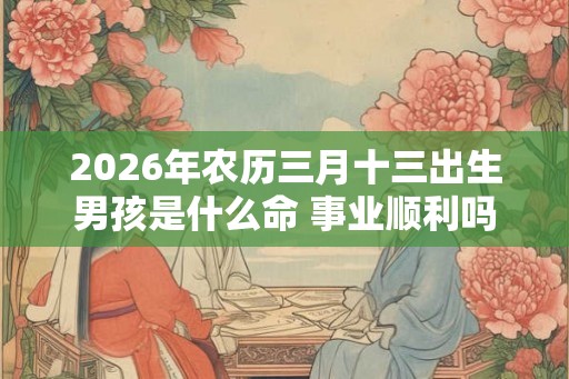 2026年农历三月十三出生男孩是什么命 事业顺利吗 2026年农历三月十三出生男孩是什么命 事业顺利吗