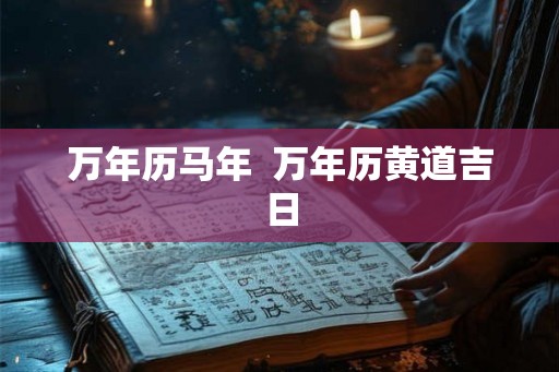 万年历马年  万年历黄道吉日