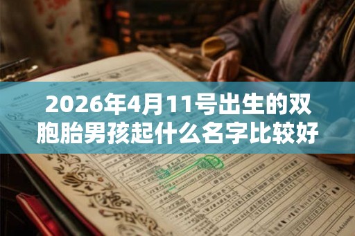 2026年4月11号出生的双胞胎男孩起什么名字比较好，五行属什么
