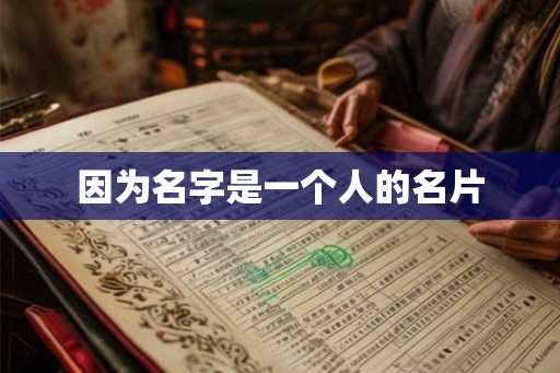 因为名字是一个人的名片