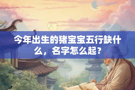 今年出生的猪宝宝五行缺什么，名字怎么起？