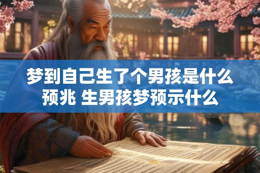 梦到自己生了个男孩是什么预兆 生男孩梦预示什么