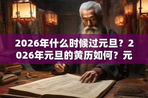 2026年什么时候过元旦？2026年元旦的黄历如何？元旦的来历由来是什么？