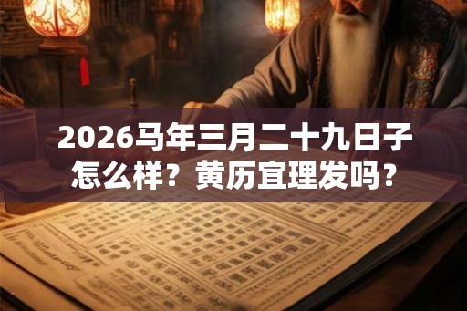 2026马年三月二十九日子怎么样?黄历宜理发吗? 2026马年三月二十九日子怎么样?黄历宜理发吗?
