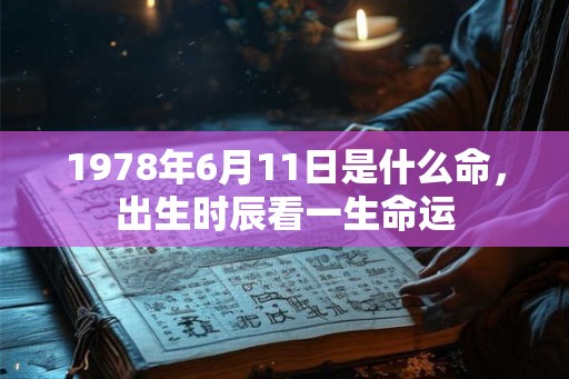 1978年6月11日是什么命,出生时辰看一生命运 1978年6月11日是什么命,出生时辰看一生命运