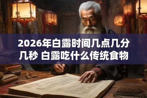 2026年白露时间几点几分几秒 白露吃什么传统食物