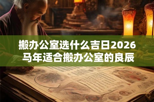 搬办公室选什么吉日2026 马年适合搬办公室的良辰吉日