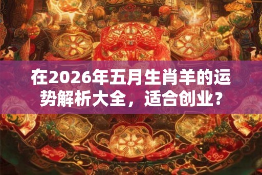 在2026年五月生肖羊的运势解析大全,适合创业? 在2026年五月生肖羊的运势解析大全,适合创业?