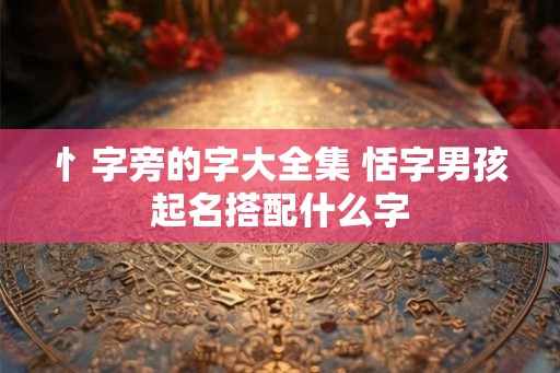 忄字旁的字大全集 恬字男孩起名搭配什么字