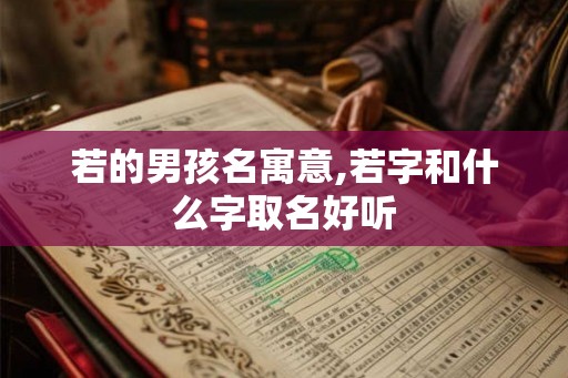若的男孩名寓意,若字和什么字取名好听