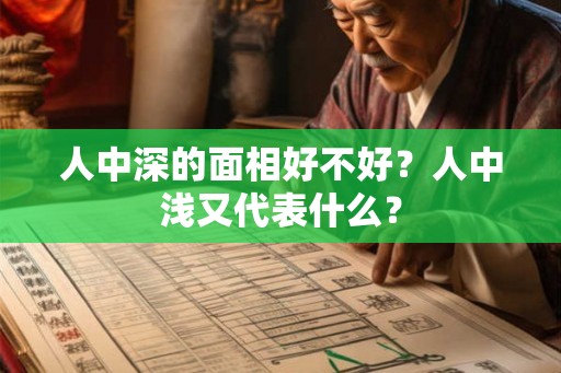 人中深的面相好不好？人中浅又代表什么？