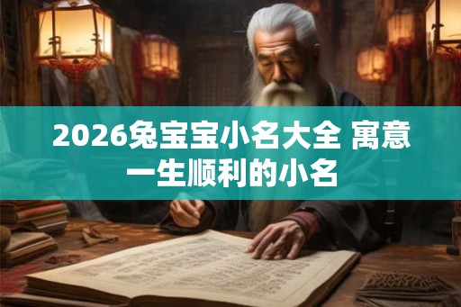 2026兔宝宝小名大全 寓意一生顺利的小名