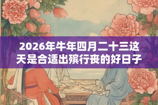 2026年牛年四月二十三这天是合适出殡行丧的好日子吗