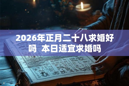 2026年正月二十八求婚好吗  本日适宜求婚吗