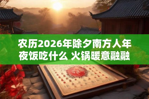 农历2026年除夕南方人年夜饭吃什么 火锅暖意融融
