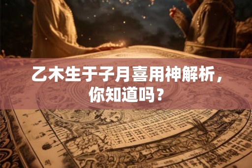 乙木生于子月喜用神解析,你知道吗? 乙木生于子月喜用神解析,你知道吗?