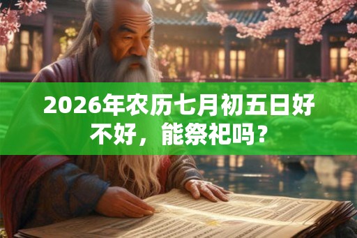 2026年农历七月初五日好不好，能祭祀吗？