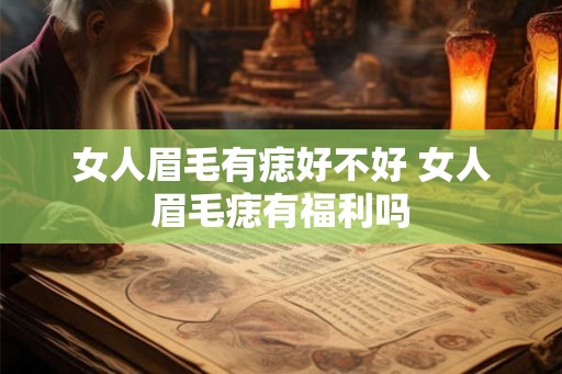 女人眉毛有痣好不好 女人眉毛痣有福利吗