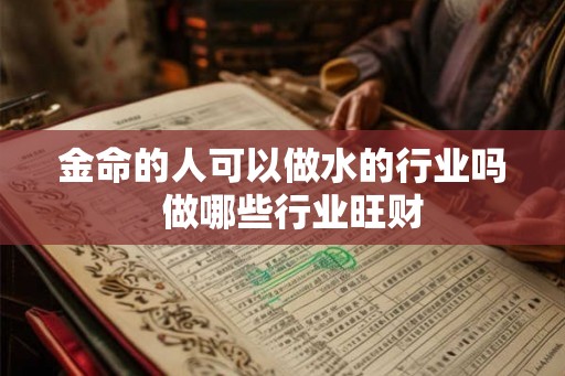 金命的人可以做水的行业吗  做哪些行业旺财