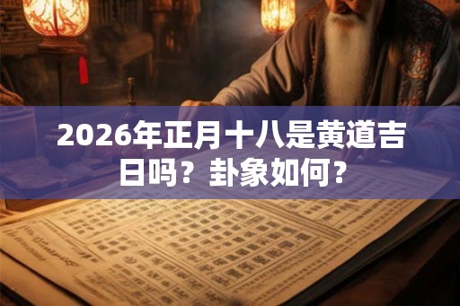 2026年正月十八是黄道吉日吗？卦象如何？