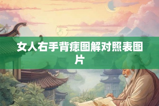 女人右手背痣图解对照表图片 女人右手背痣图解对照表图片