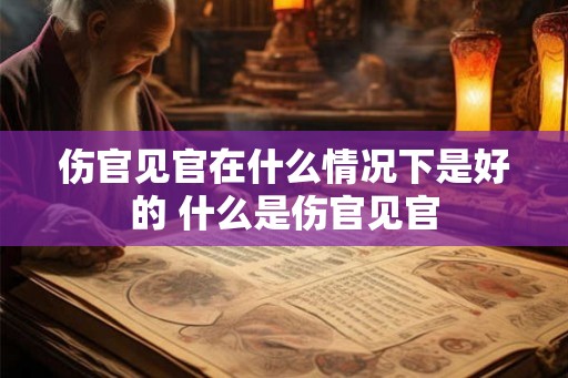 伤官见官在什么情况下是好的 什么是伤官见官