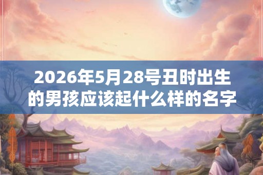 2026年5月28号丑时出生的男孩应该起什么样的名字