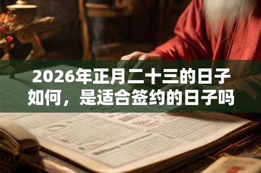 2026年正月二十三的日子如何，是适合签约的日子吗？