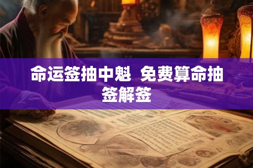 命运签抽中魁  免费算命抽签解签