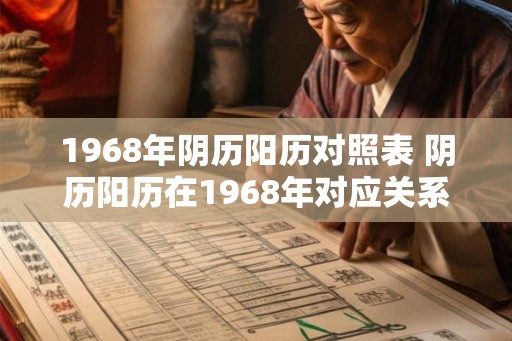 1968年阴历阳历对照表 阴历阳历在1968年对应关系是什么