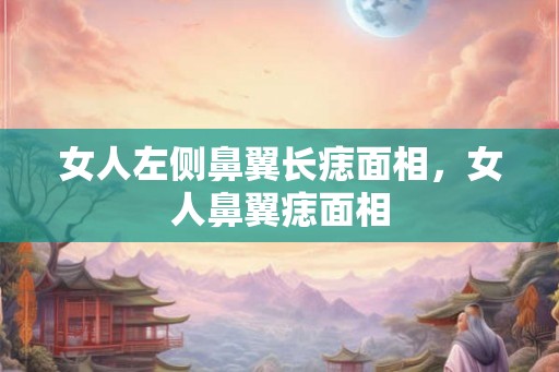 女人左侧鼻翼长痣面相，女人鼻翼痣面相