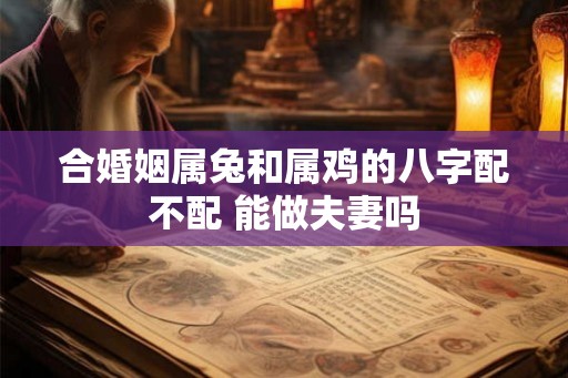 合婚姻属兔和属鸡的八字配不配 能做夫妻吗