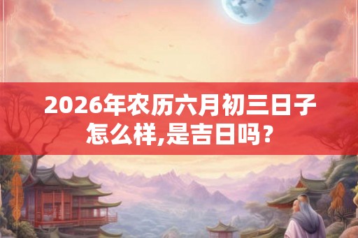 2026年农历六月初三日子怎么样,是吉日吗? 2026年农历六月初三日子怎么样,是吉日吗?