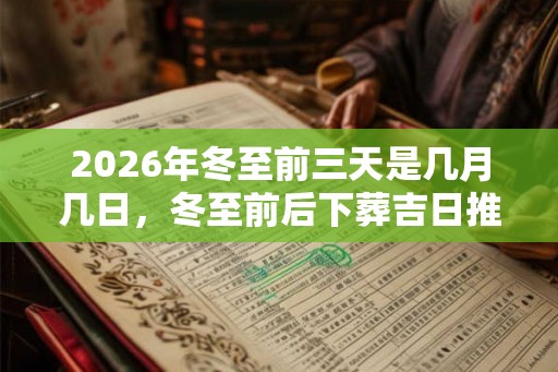 2026年冬至前三天是几月几日，冬至前后下葬吉日推荐！