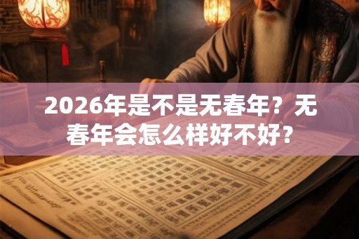2026年是不是无春年？无春年会怎么样好不好？