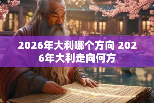 2026年大利哪个方向 2026年大利走向何方