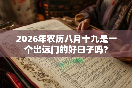 2026年农历八月十九是一个出远门的好日子吗？