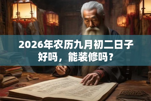 2026年农历九月初二日子好吗，能装修吗？
