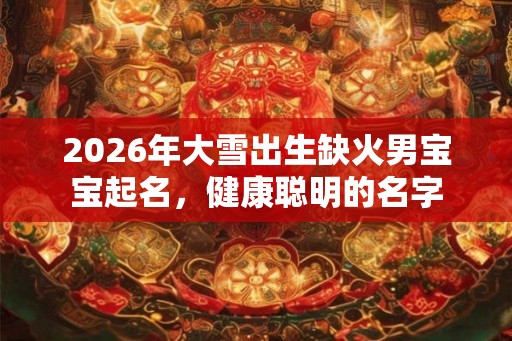 2026年大雪出生缺火男宝宝起名,健康聪明的名字 2026年大雪出生缺火男宝宝起名,健康聪明的名字