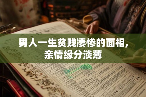 男人一生贫贱凄惨的面相,亲情缘分淡薄 男人一生贫贱凄惨的面相,亲情缘分淡薄