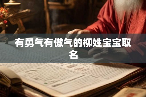 有勇气有傲气的柳姓宝宝取名