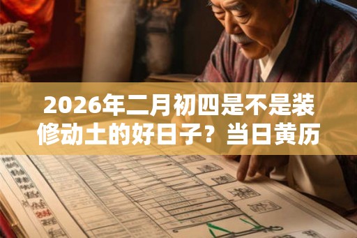 2026年二月初四是不是装修动土的好日子？当日黄历查询