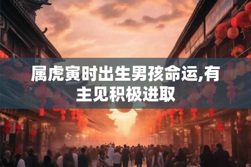 属虎寅时出生男孩命运,有主见积极进取
