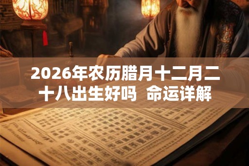 2026年农历腊月十二月二十八出生好吗 命运详解 2026年农历腊月十二月二十八出生好吗 命运详解