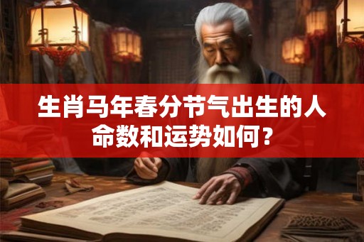 生肖马年春分节气出生的人命数和运势如何？